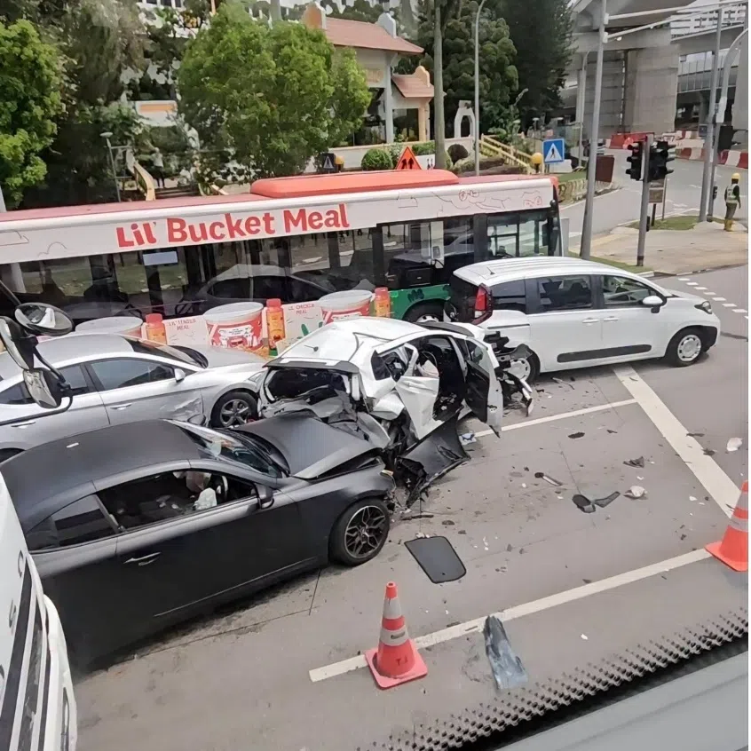 The police said they were alerted to the accident at about 10.25am on Oct 26, while SCDF was alerted to the accident at about 10.30am.