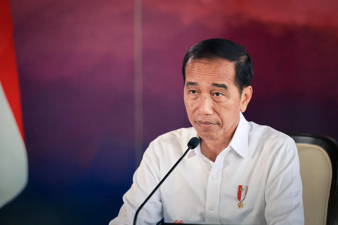 Indonesian President Joko Widodo did not provide details of the incident.