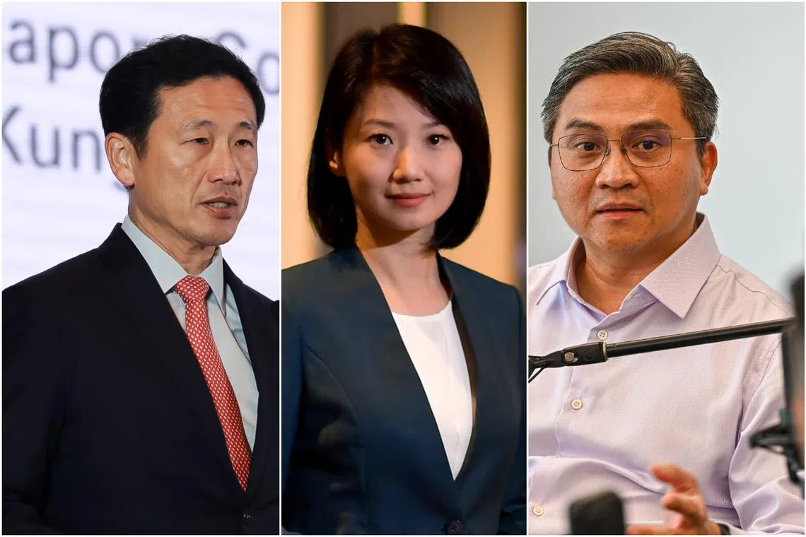 (From left) Health Minister Ong Ye Kung, Minister of State for Home Affairs and Social and Family Development Sun Xueling and Bishan-Toa Payoh GRC MP Saktiandi Supaat have had their social media accounts impersonated. 