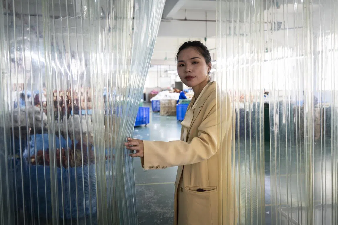 Ms Maria Liao is one of millions of people in China who sew, cut, build and assemble the toys, clothes, tools and cars that Americans use every day.