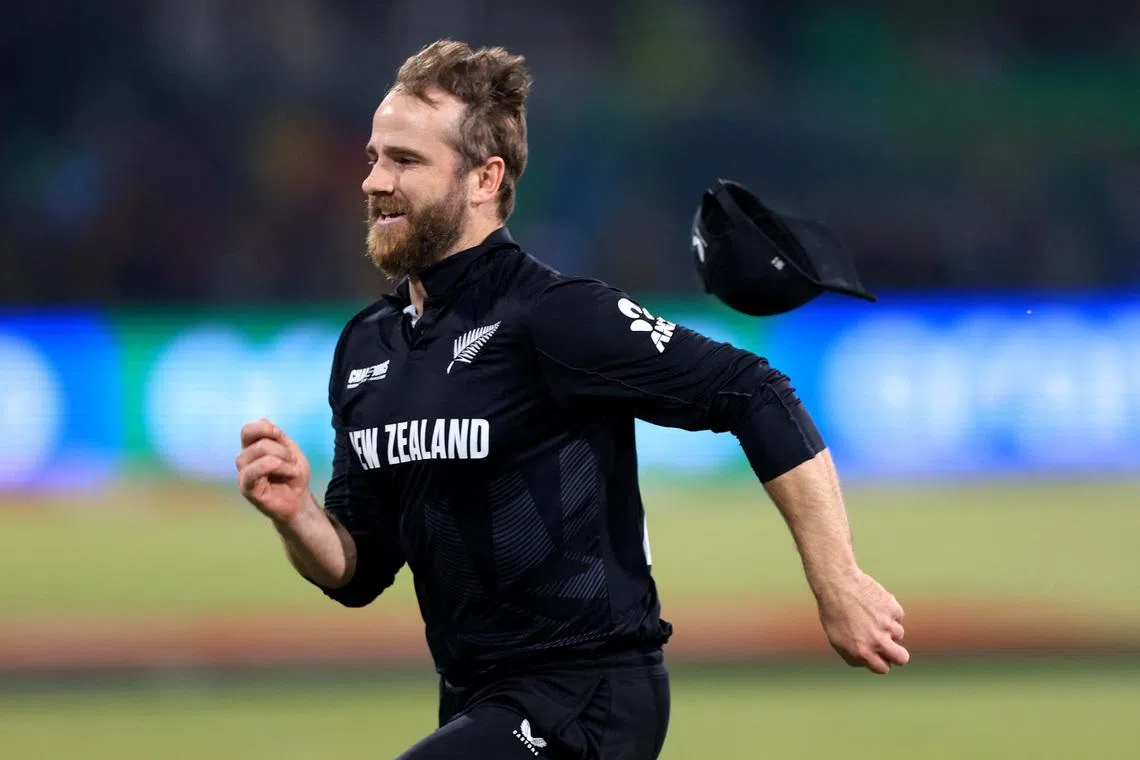 FILE PHOTO: Cricket - ICC Men's Champions Trophy - Semi Final - South Africa v New Zealand - Gaddafi Stadium, Lahore, Pakistan - March 5, 2025 New Zealand's Kane Williamson in action REUTERS/Akhtar Soomro/File Photo