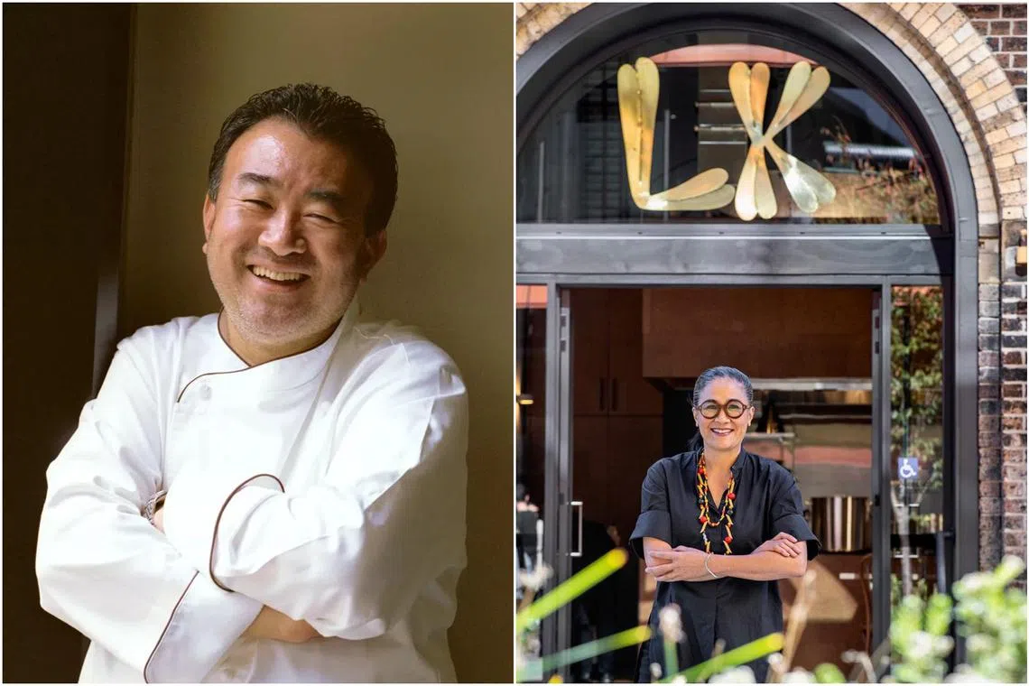 Mr Tetsuya Wakuda (left) said his restaurant, a Sydney landmark, would close at the end of July, and Ms Kylie Kwong (right) plans to close Lucky Kwong at the end of June.