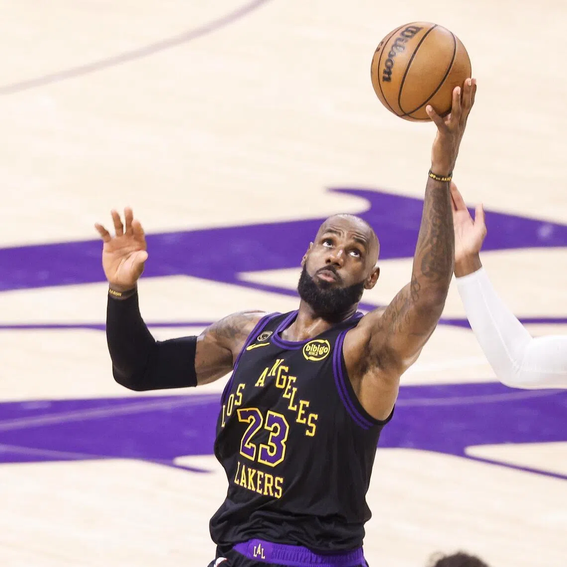 LeBron James (left) is now out of contract with the Lakers and will head into the off season as a free agent with uncertainty swirling around his future.