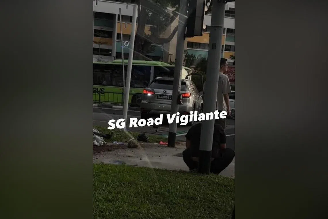 A 23-year-old e-bike rider was injured in a hit-and-run accident at the junction of Hougang Avenue 3 and Upper Serangoon Road. 