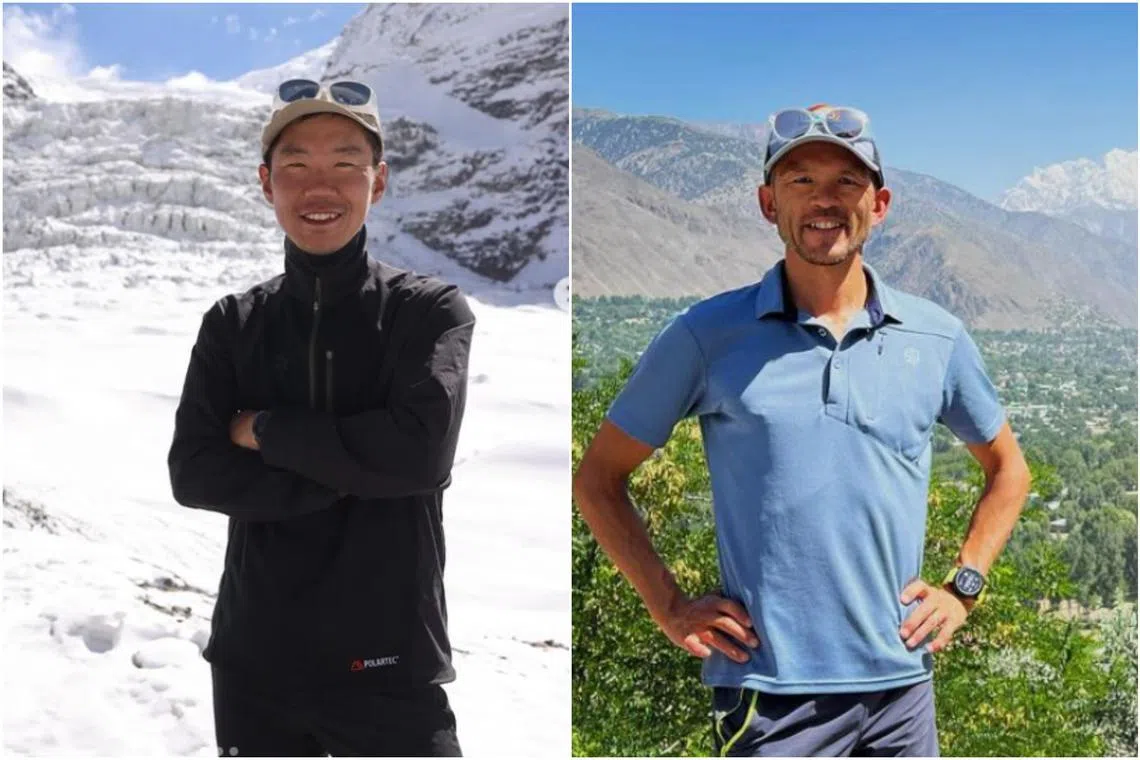 Veteran mountaineers Kenro Nakajima (left) and Kazuya Hiraide were attempting an ascent of Pakistan's K2 when they fell from a height of 7,500m.