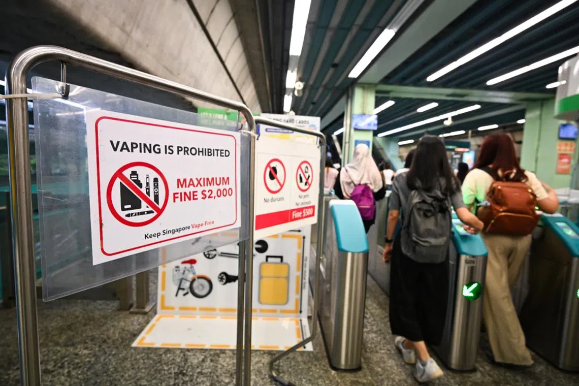 Other agencies joining the fight against the vaping scourge in Singapore include NEA, NParks and public transport companies.