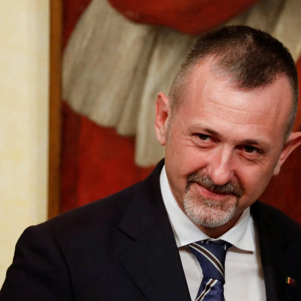 FILE PHOTO: Andrea Delmastro Delle Vedove, Undersecretary of State at the Ministry of Justice, looks on during his appointment ceremony at Chigi Palace, in Rome, Italy, November 2, 2022. REUTERS/Remo Casilli/File Photo