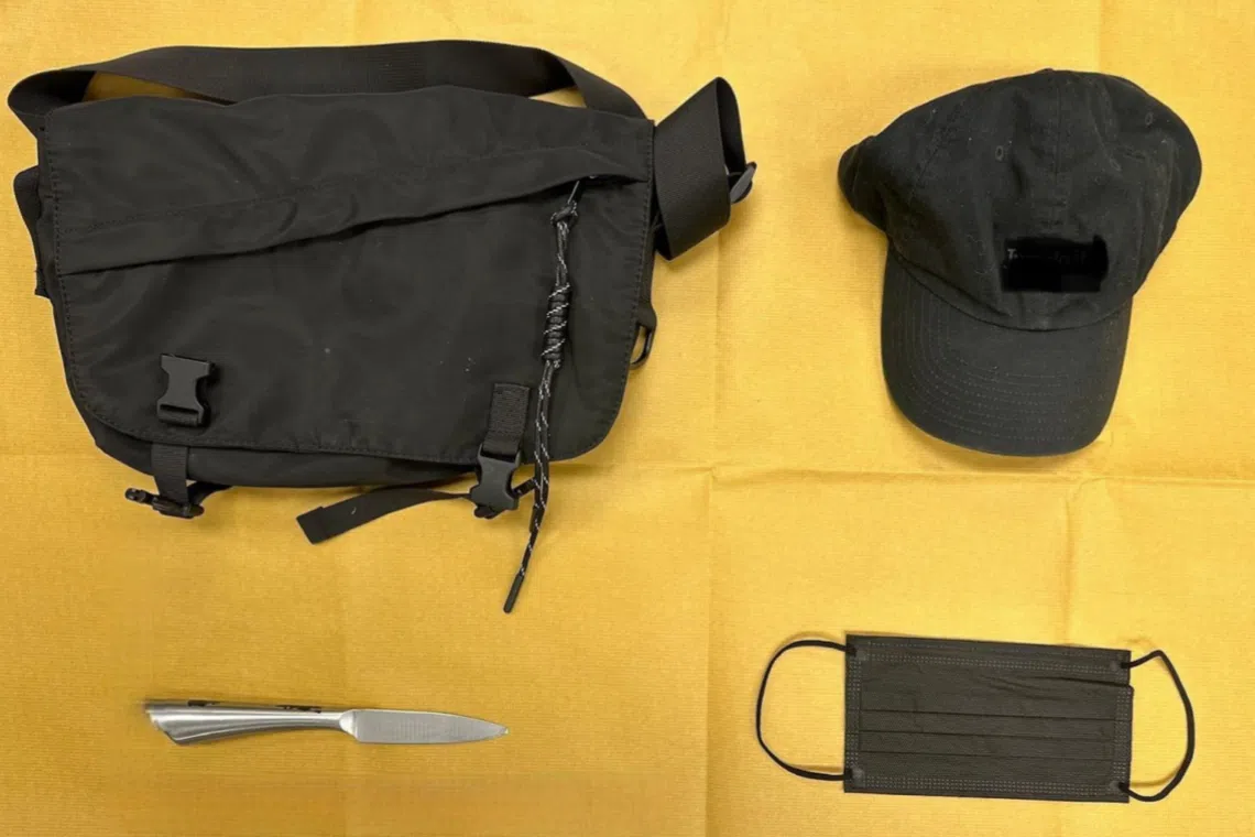 Australian national Jose Manuel Pacheco allegedly robbed a female victim and demanded for the cash to be put into a bag.