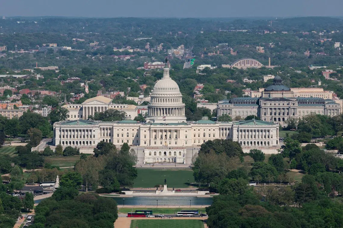 The US Capitol Building and Library of Congress in Washington, DC, on April 16.