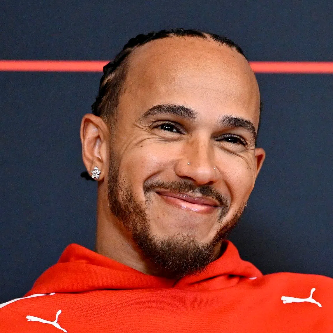 Ferrari's Lewis Hamilton during a press conference ahead of the Canadian Grand Prix on May 21.