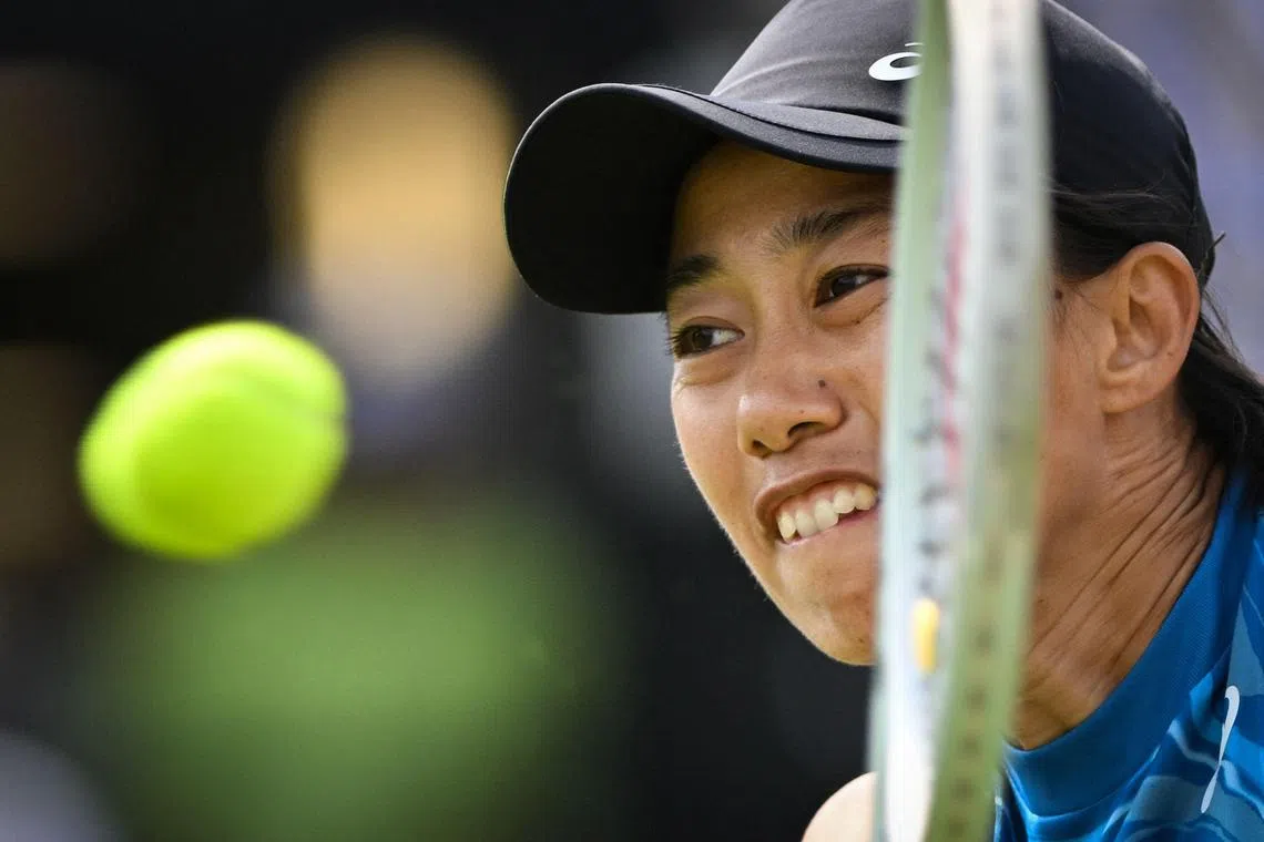 China's Zhang Shuai wanted to speak with the tournament supervisor after disputing the chair umpire and line judge's calls that the ball gone out.