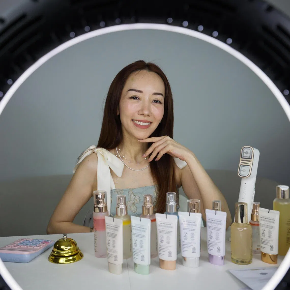 Ms Elaine Heng live-streams almost every day on platforms like TikTok and Shopee.