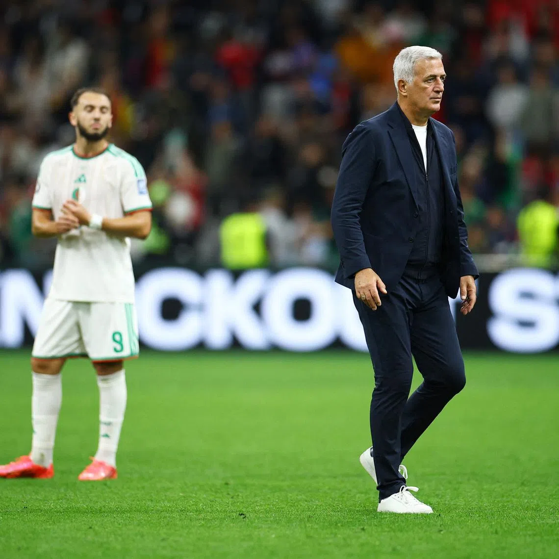 Soccer Football - FIFA World Cup 2026 - Round of 32 - Switzerland v Algeria - BC Place, Vancouver, Canada - July 2, 2026 Algeria coach Vladimir Petkovic looks dejected after the match REUTERS/Agustin Marcarian