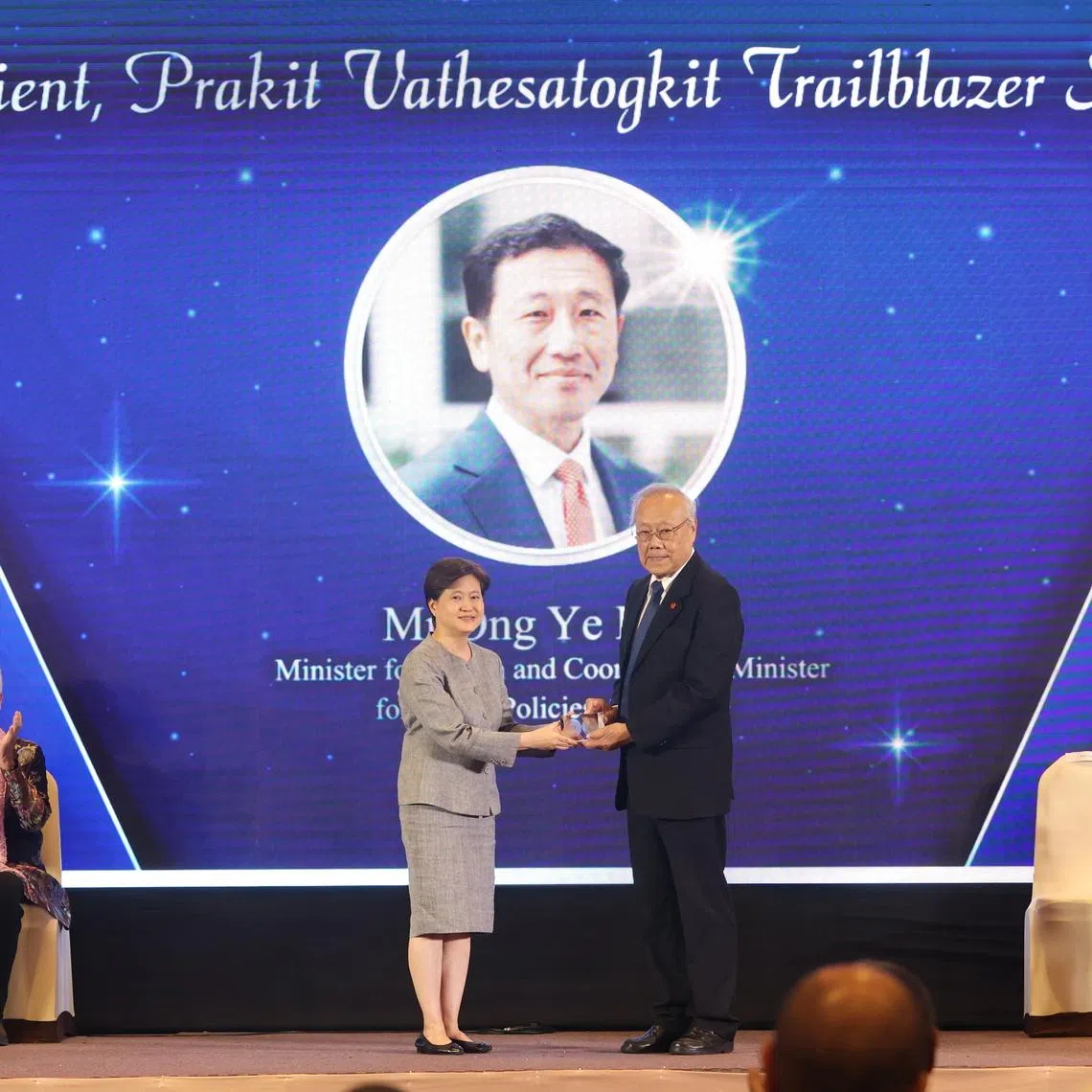 Singapore’s ambassador in Bangkok, Ms Catherine Wong, received the award on the behalf of Health Minister Ong Ye Kung on Feb 6, 2026.