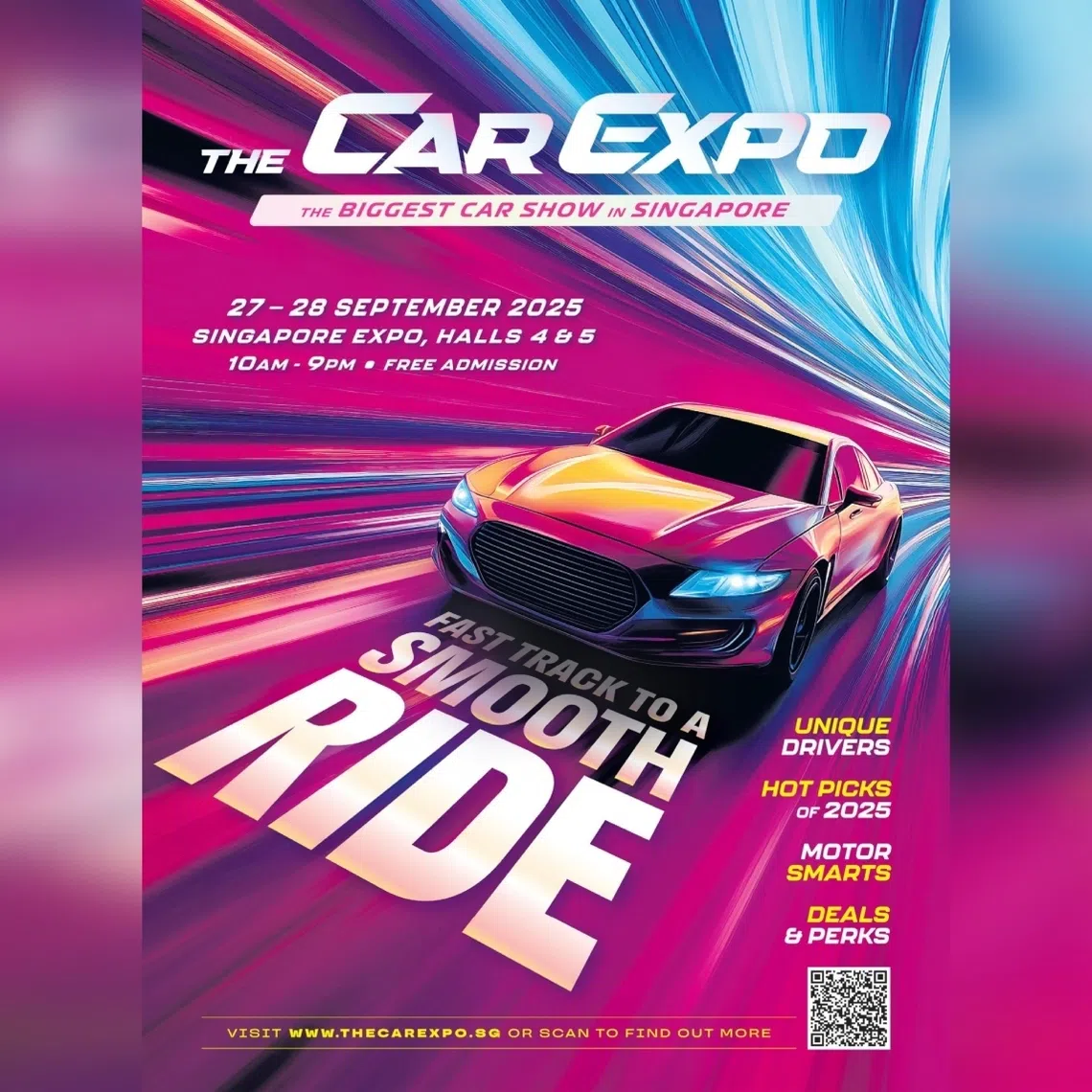 Go shop: The Car Expo by SPH Media will be held at the Singapore Expo, Halls 4 and 5, on Sept 27 and 28.