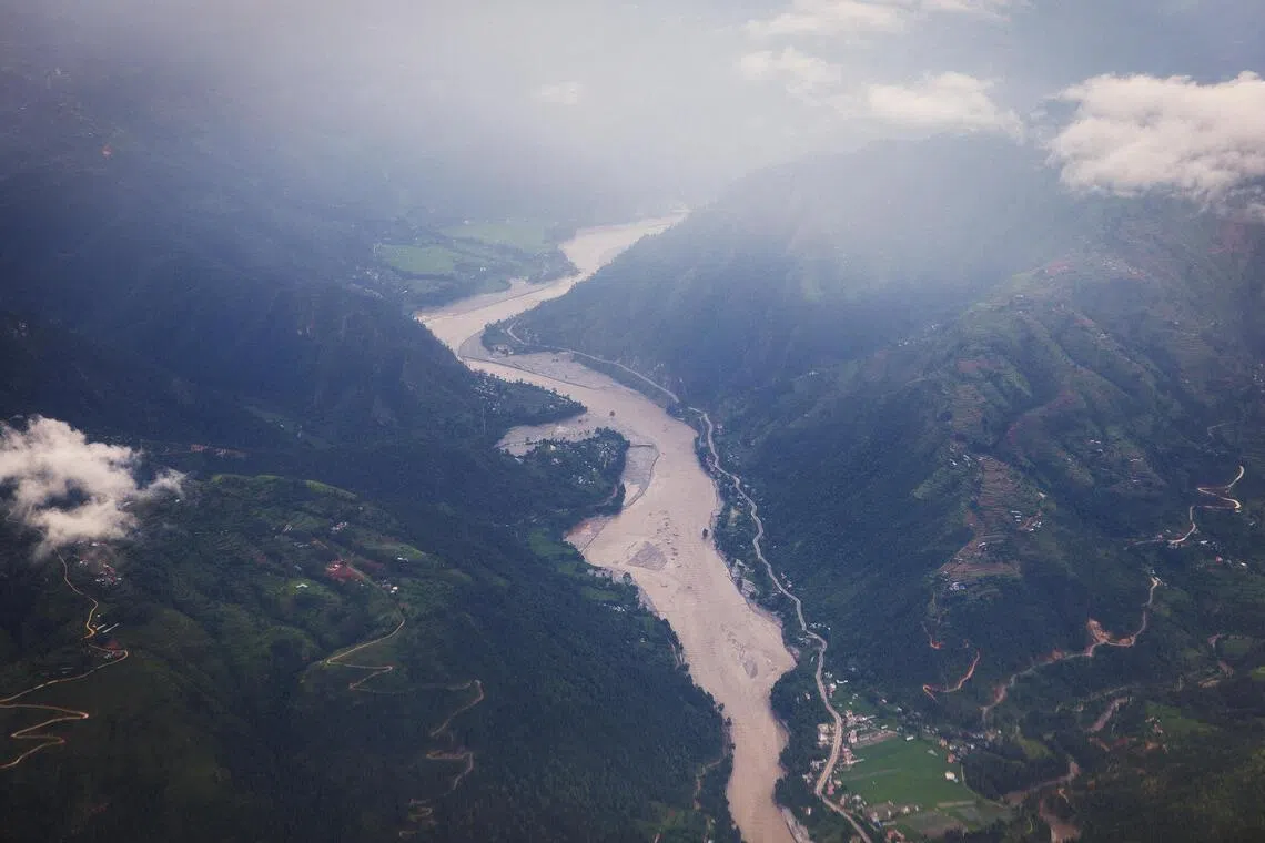 Destruction following the August flash floods and mudslides along the Trishuli river in Dhading district in Nepal’s Bagmati province.
