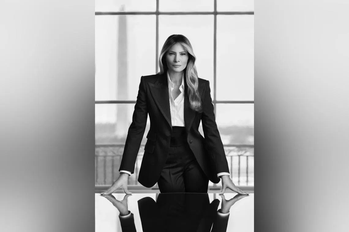 The official photograph of First Lady Melania Trump has arrived, and it sends a different message from any that have come before.