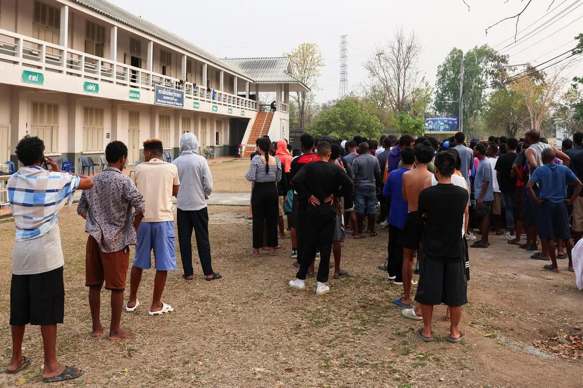 Many of the former scam centre workers are being held in dire conditions and local authorities are concerned about the lack of sanitation and health facilities.