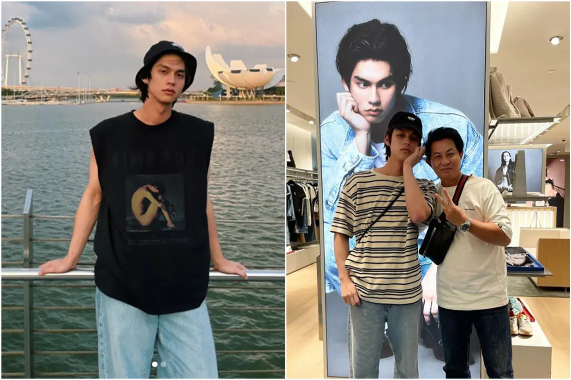 The 25-year-old star took to Instagram to share photos of his short vacation in Singapore.