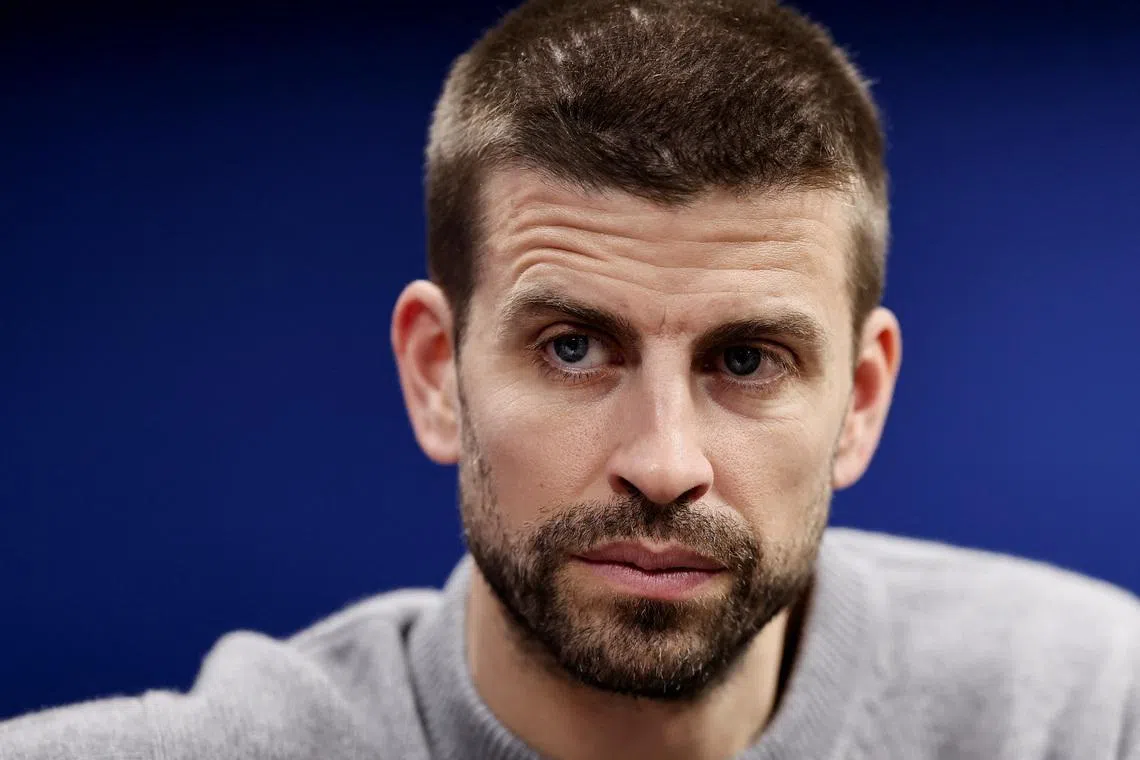 Gerard Pique attends a press conference in Sao Paulo, Brazil, January 16, 2026. REUTERS/Amanda Perobelli