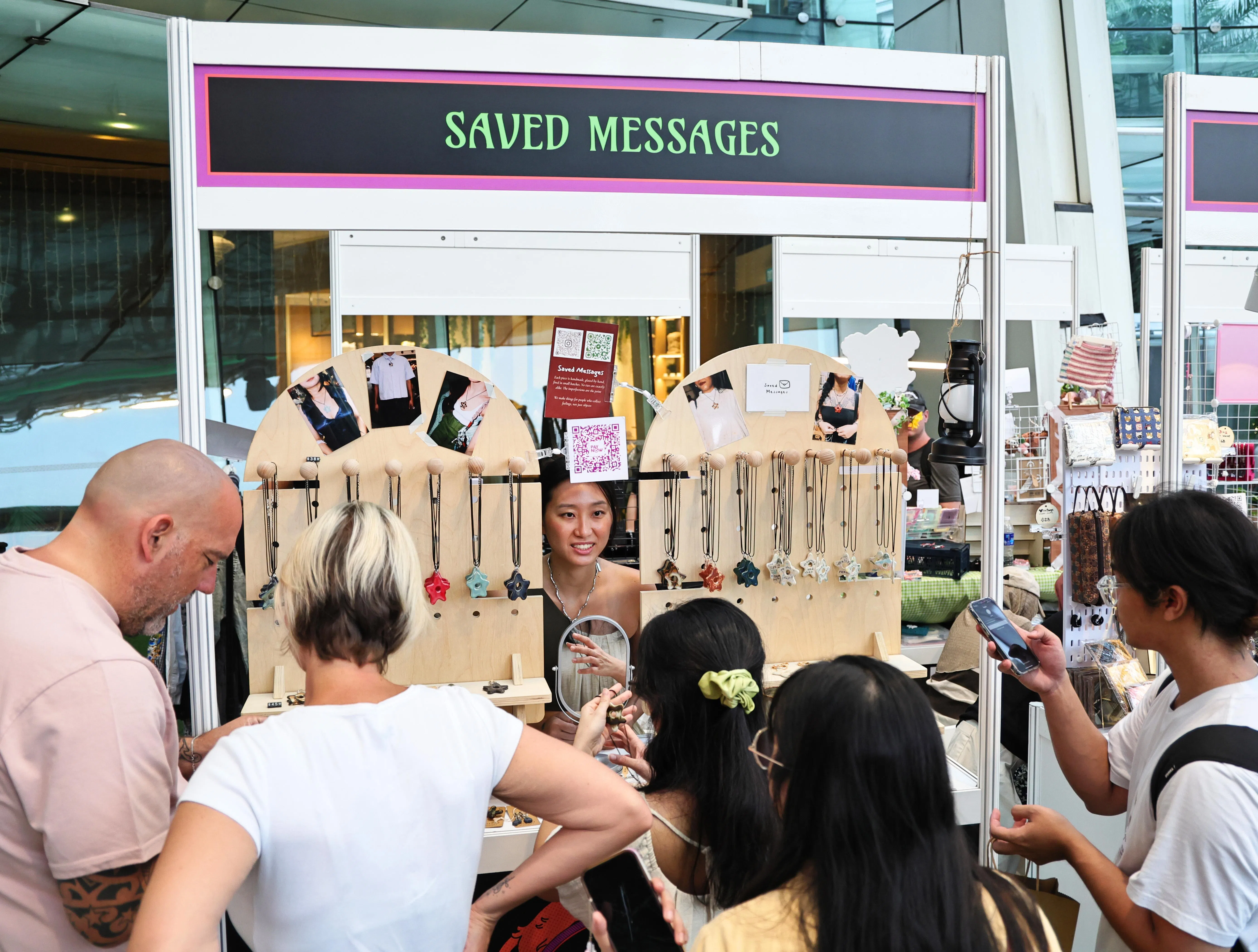 Toh with customers at Mad Market’s Pasar Mad-lam at Capitol Singapore in August.