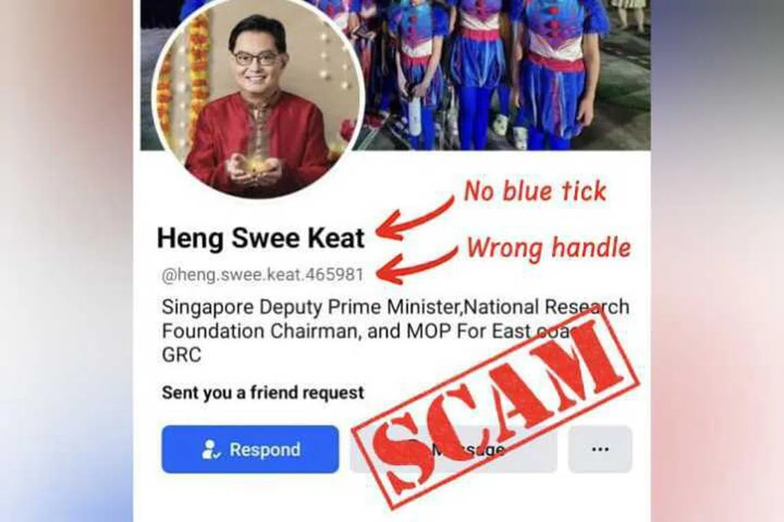 DPM Heng Swee Keat recently noticed a few fake Facebook profiles purporting to be him.