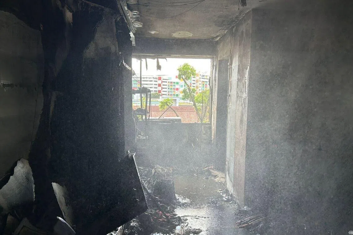 Two taken to hospital, 28 evacuated after fire in Yishun HDB flat