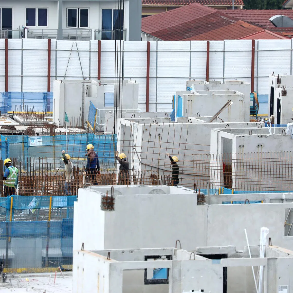 The worker was hit by a material waste bucket that was being lifted by a crane and fell 10 storeys to the ground at the Sun Sails BTO project site.