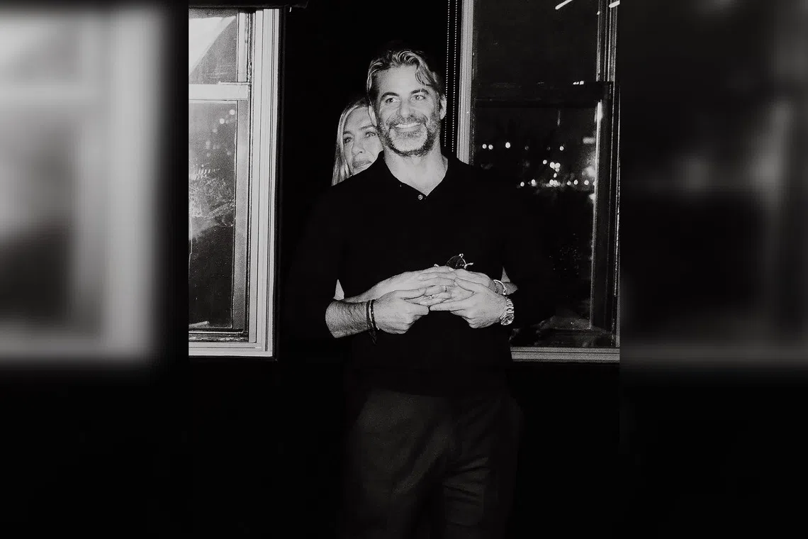 Actress Jennifer Aniston shared a photo with her boyfriend Jim Curtis on social media on Nov 2.