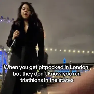 Screengrabs from Ms Elizabeth Lopez-Aguilar’s TikTok account shows her filming moments before a man snatched her phone.