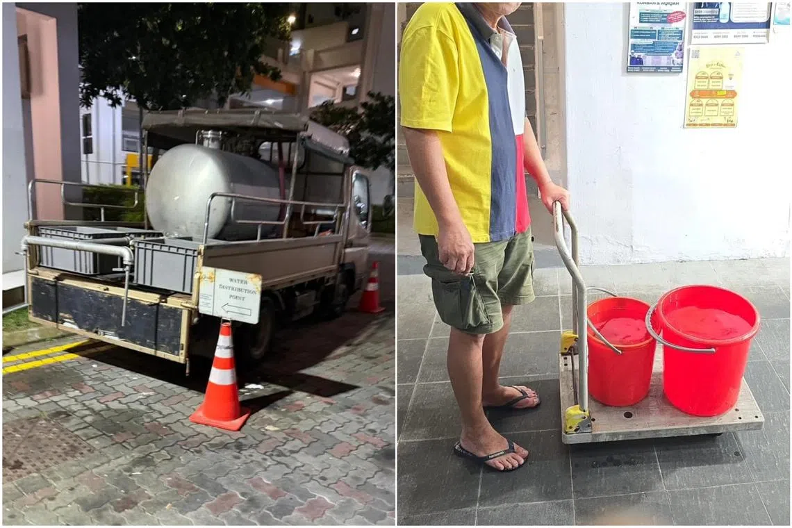 During the disruption, water wagons were activated to provide temporary water supply to those affected.