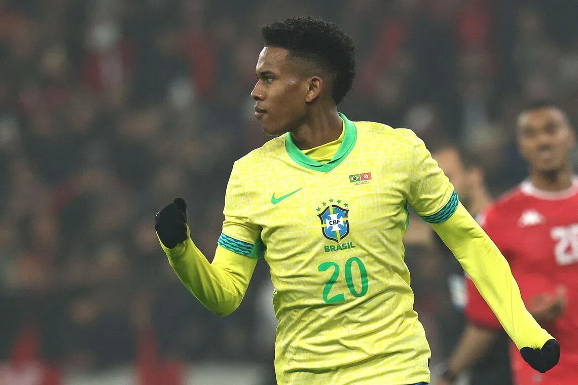 Brazil held to a 1-1 friendly draw by Tunisia, despite another Estevao Willian goal