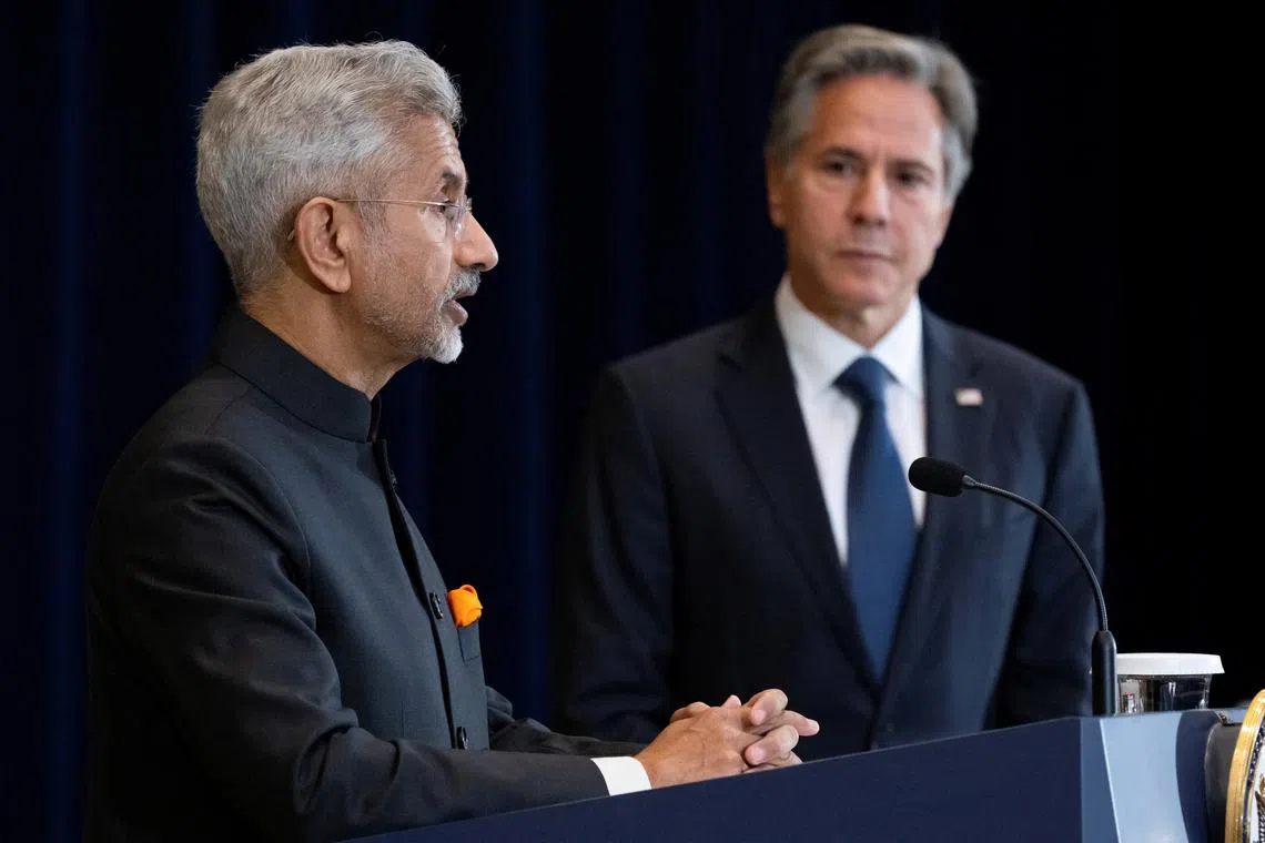 FILE PHOTO: Antony Blinken and S. Jaishankar, Washington, September 27, 2022. Saul Loeb/Pool via REUTERS/File Photo