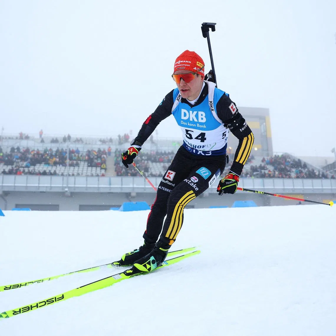Biathlon - Biathlon World Cup - Oberhof, Germany - January 8, 2026 Germany's Philipp Horn in action during the men's 10km sprint REUTERS/Matthew Childs/File Photo