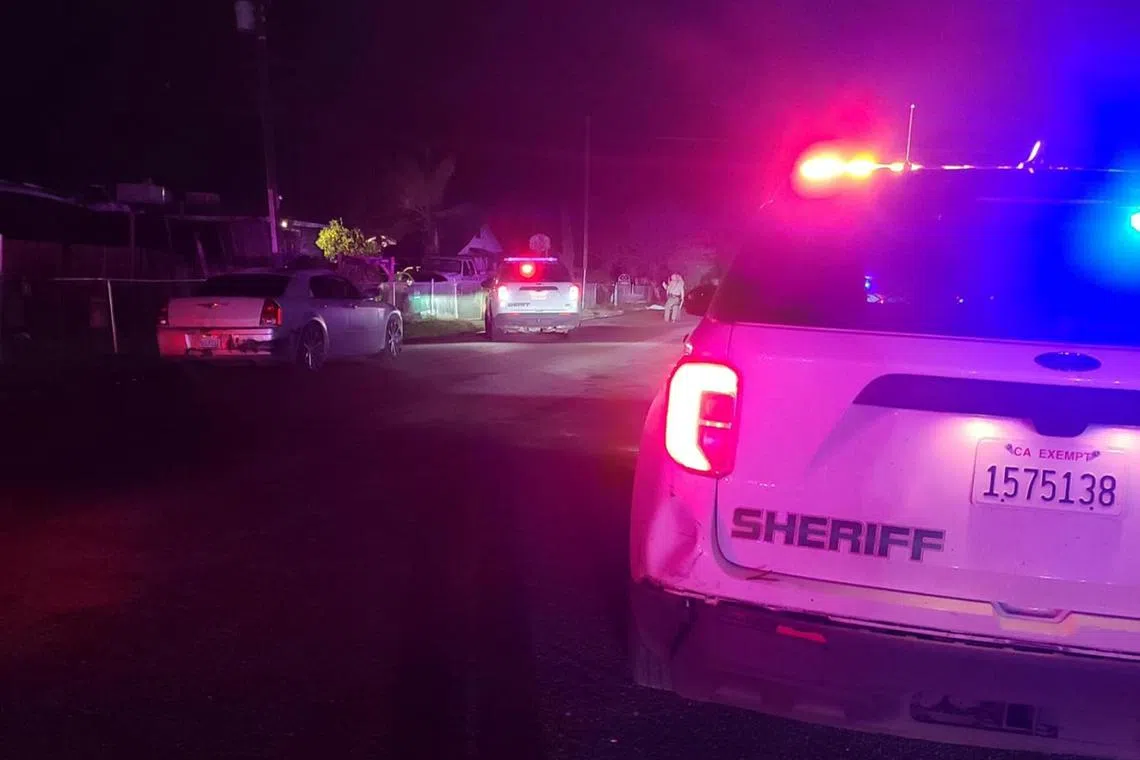 Six victims were shot dead at the 6800 Block of Harvest Road, Tulare County Sheriff Mike Boudreaux told reporters on Monday.  
