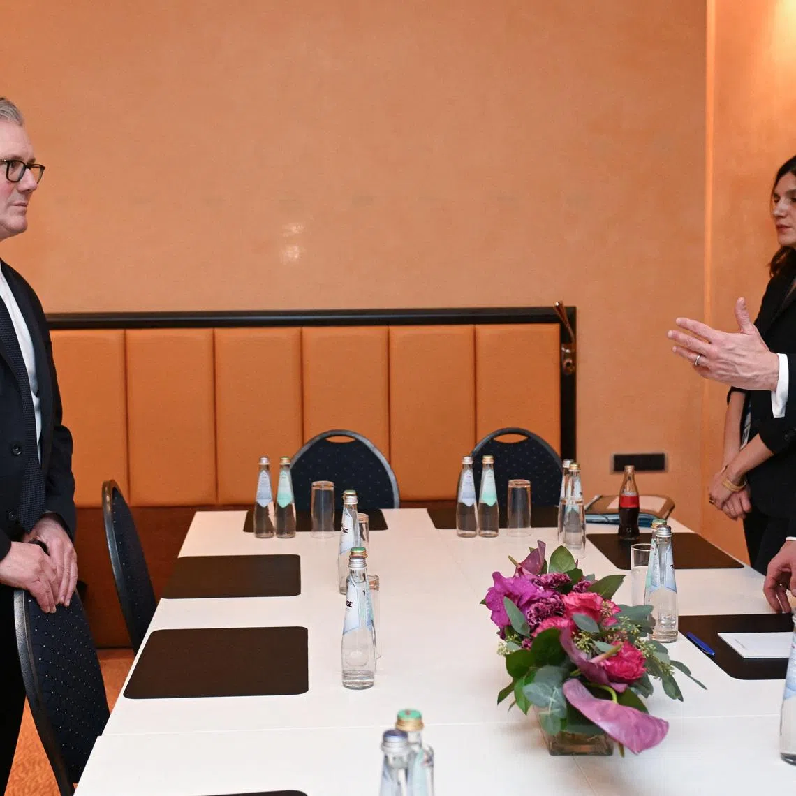 British Prime Minister Keir Starmer (left) and French President Emmanuel Macron will chair the meeting, which will be held mostly via video.