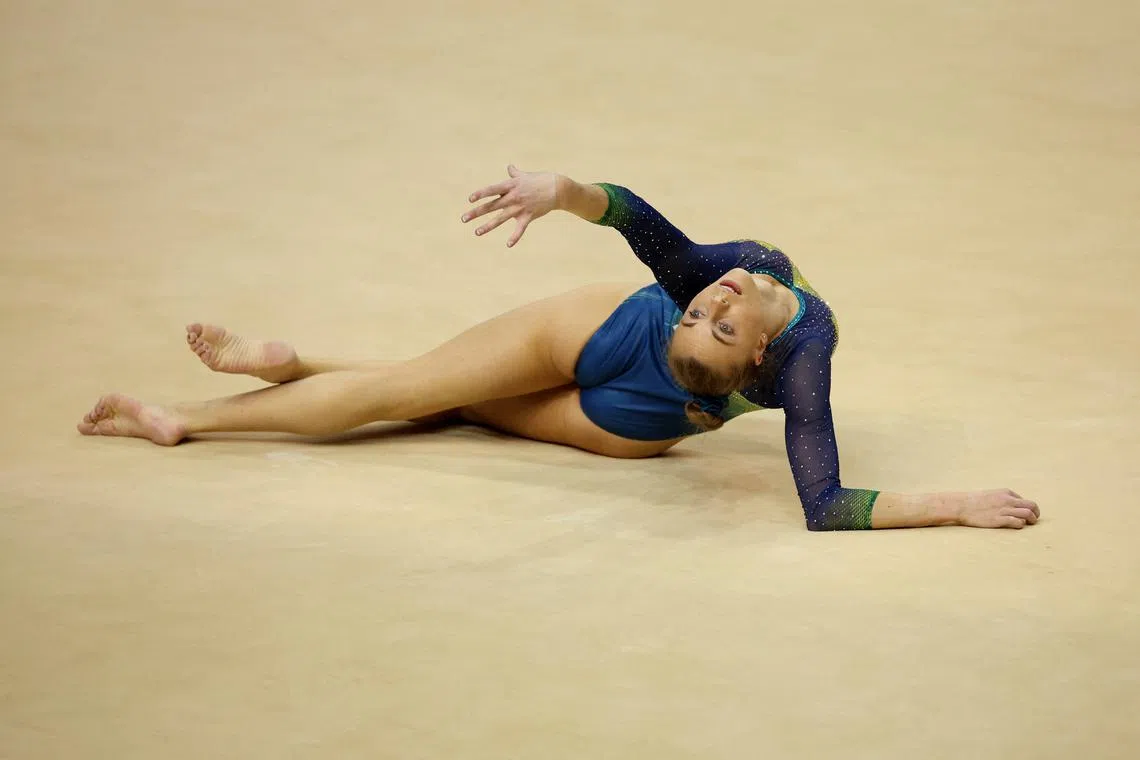 FILE PHOTO: Artistic Gymnastics - Artistic Gymnastics World Championships - M&S Bank Arena, Liverpool, Britain - October 30, 2022 Australia's Georgia-Rose Brown in action during the women's floor qualification REUTERS/Phil Noble/File Photo