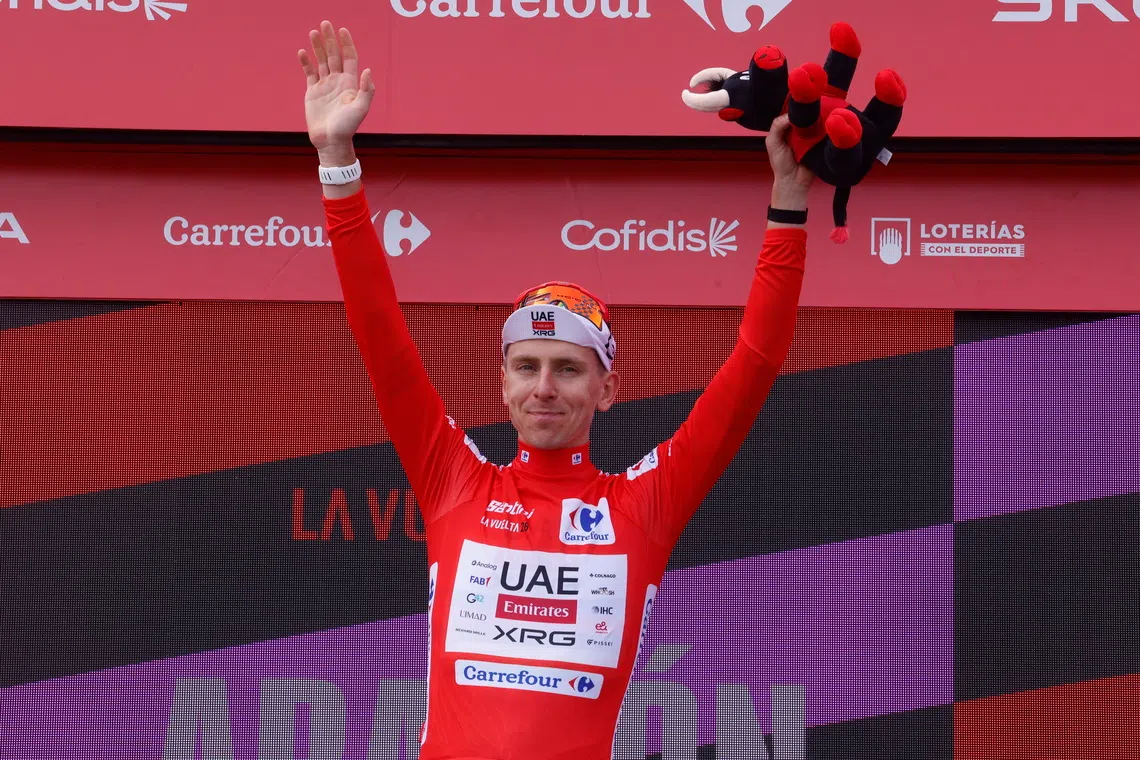 The 27-year-old was bidding to become only the fourth rider to complete a Tour-Vuelta double in the same season.