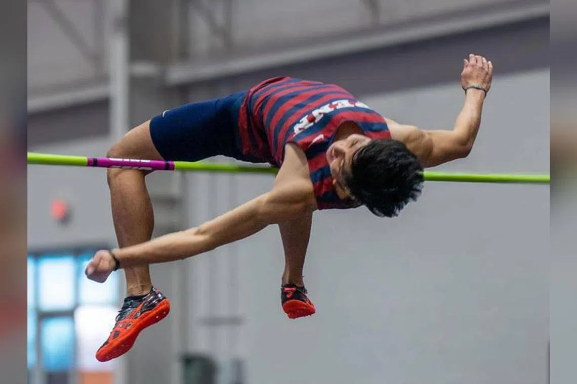 Singapore’s Kampton Kam has set a new indoor high jump national record with a 2.20m effort on Feb 10.