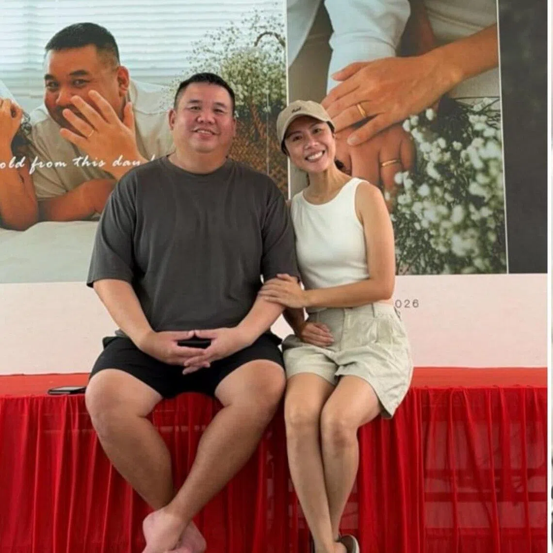 Mr Goo Kok Hwa and his bride, Ms Tina Lee held their wedding at the void deck of a Gangsa Road Housing Board block on May 23, 2026.
