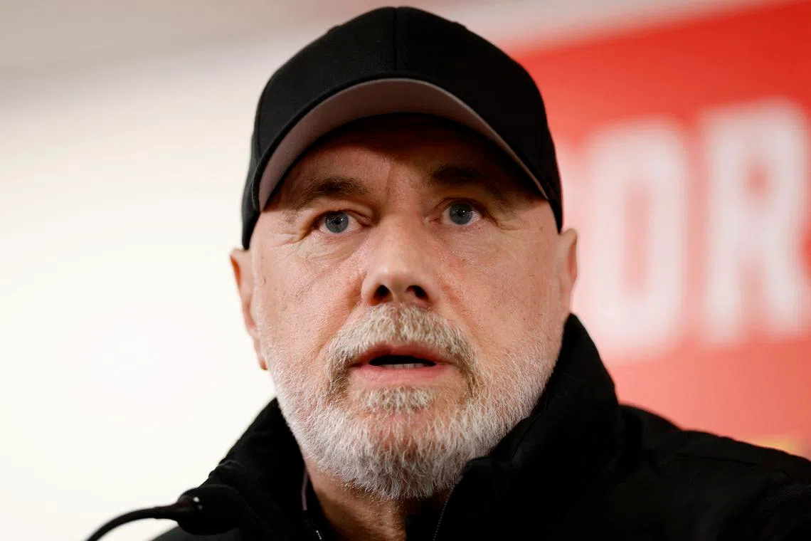 FILE PHOTO: Soccer Football - FIFA World Cup 2026 - UEFA Qualifiers - Bosnia and Herzegovina Press Conference - Cardiff City stadium, Cardiff, Wales, Britain - March 25, 2026 Bosnia and Herzegovina coach Sergej Barbarez during the press conference Action Images via Reuters/Peter Cziborra/File Photo