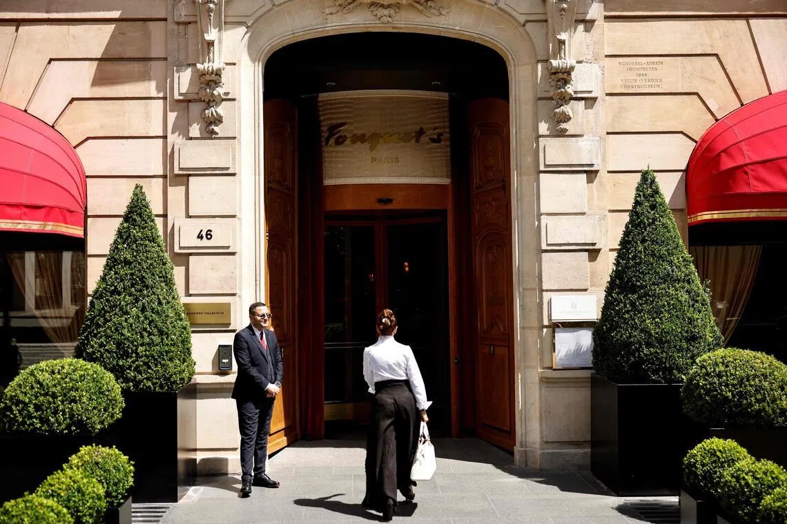 Of the six newly awarded hotels, three are located in the French capital: the Bulgari Hotel, Cheval Blanc and Fouquet’s (above).