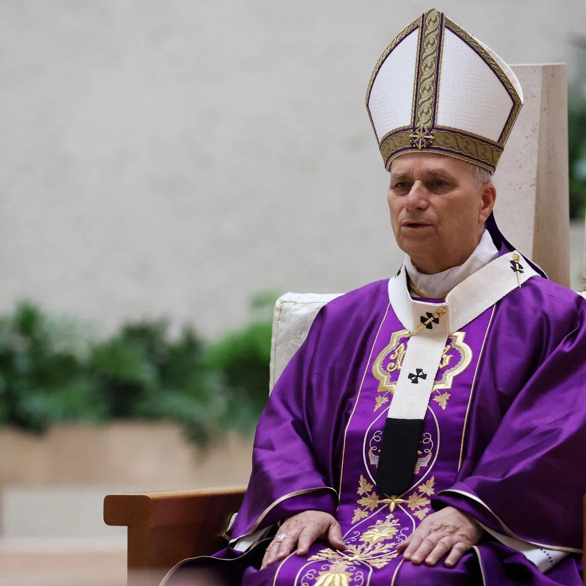 Pope Leo celebrates Mass at the Parish of Saint Mary of the Presentation in Rome, Italy, March 8, 2026. REUTERS/Ciro De Luca