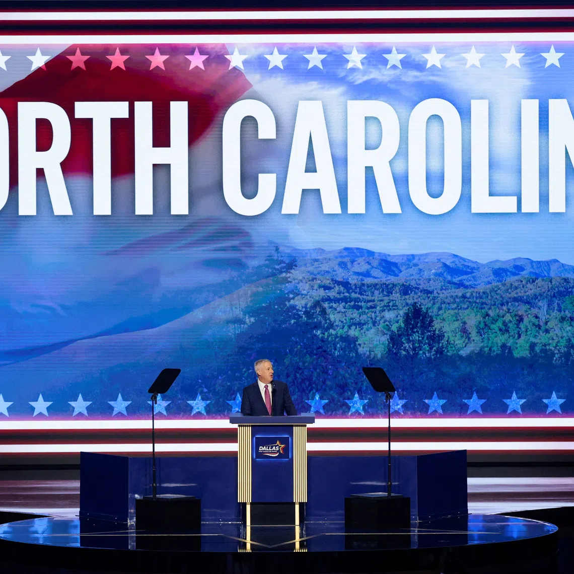 Republican Michael Whatley of North Carolina, a candidate for the U.S. Senate in the November 3 midterm elections, speaks during the Republican National Midterm Convention in Dallas, Texas, U.S., September 9, 2026. REUTERS/Brian Snyder