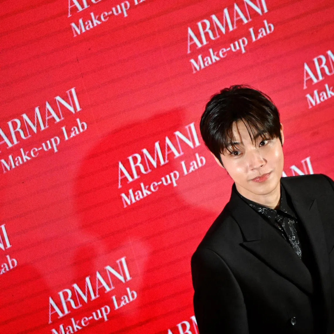 South Korean actor Hwang In-youp attending an Armani beauty pop-up at the Ion Orchard, Level 1 Atrium on Oct 3, 2023.