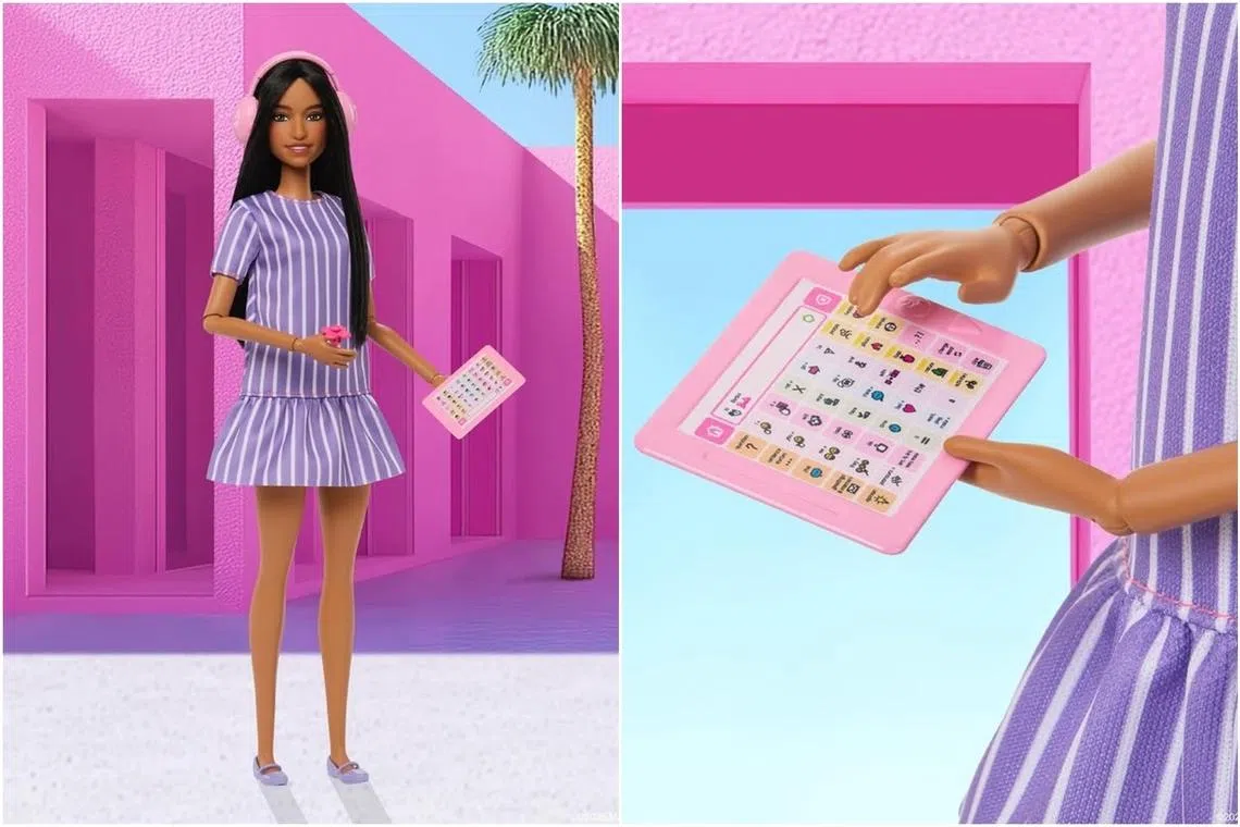 Mattel's new Barbie has elbow and wrist joints, enabling it to make gestures some people with autism use to process sensory information or express excitement.
