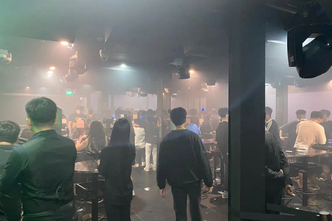Scene at one of the nightspots during anti-drug operations conducted from 7 to 10
September 2023.