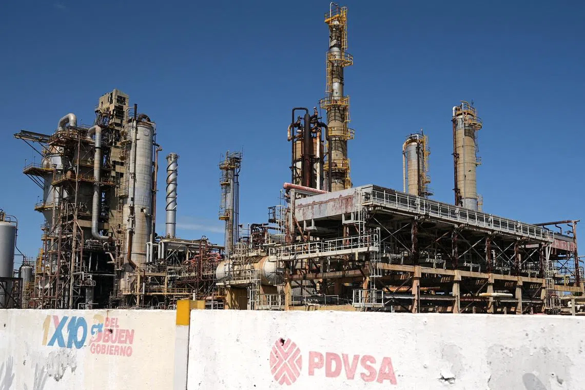 Installations at the El Palito refinery of Venezuelan state oil company PDVSA, after the National Assembly approved a major reform of the country's main oil law, in Puerto Cabello, Venezuela, January 22, 2026. REUTERS/Gaby Oraa