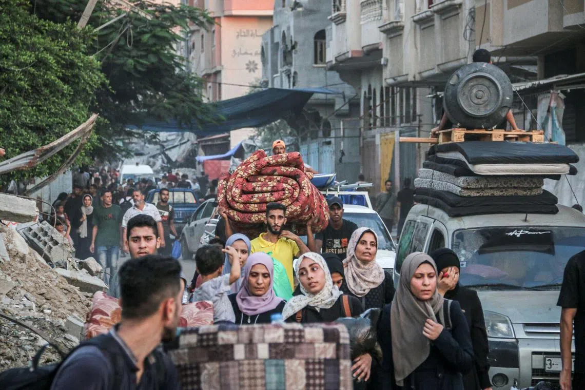 Palestinians in Al-Bureij are again on the move after Israel issued new evacuation orders on July 28.