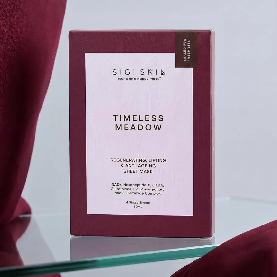 The mask comes in the same silky fabric as the brand’s popular Tea-Tox mask.